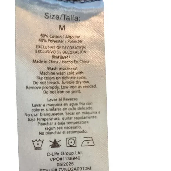 Van Dutch Black Cropped Hoodie with Rhinestone Logo on Front Size Med NWT. - Picture 4 of 4